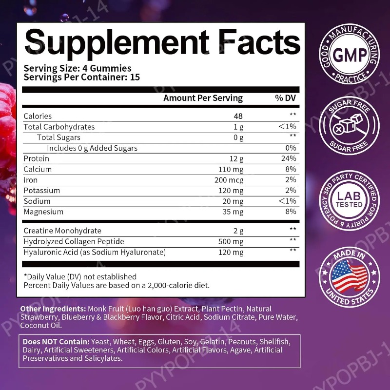 Protein Gummies with Whey Crea - Fitness Nutrition Energy ulasan dan harga